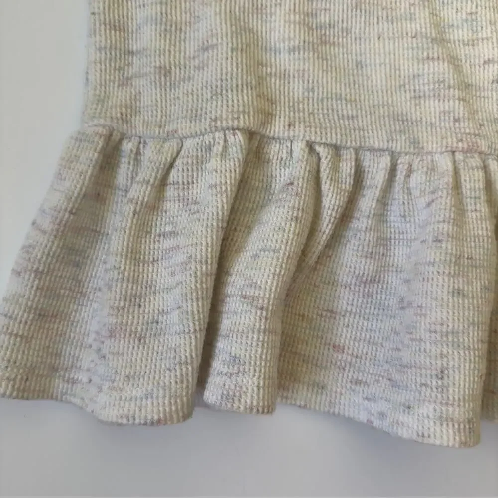 Ralph Lauren Baby Cream Knit Dress with Bloomers speckled long sleeve button up